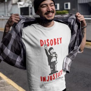 T-shirt “DISOBEY INJUSTICE” (unisex)