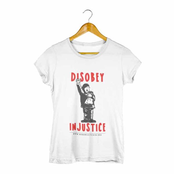 T-shirt “DISOBEY INJUSTICE” (female shape)