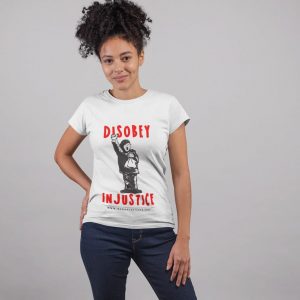 T-shirt “DISOBEY INJUSTICE” (female shape)